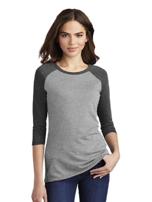 District Women's Perfect Triblend 3/4 Sleeve Raglan Thumbnail