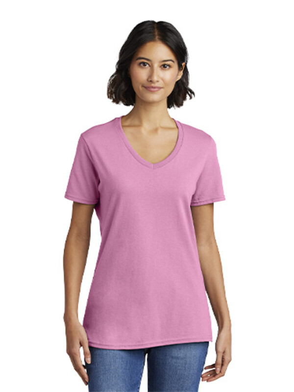 Port & Company Ladies 5.4 oz 100% Cotton V Neck T Shirt Thumbnail