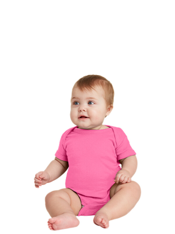 Rabbit Skins Infant Short Sleeve Baby Rib Bodysuit Thumbnail